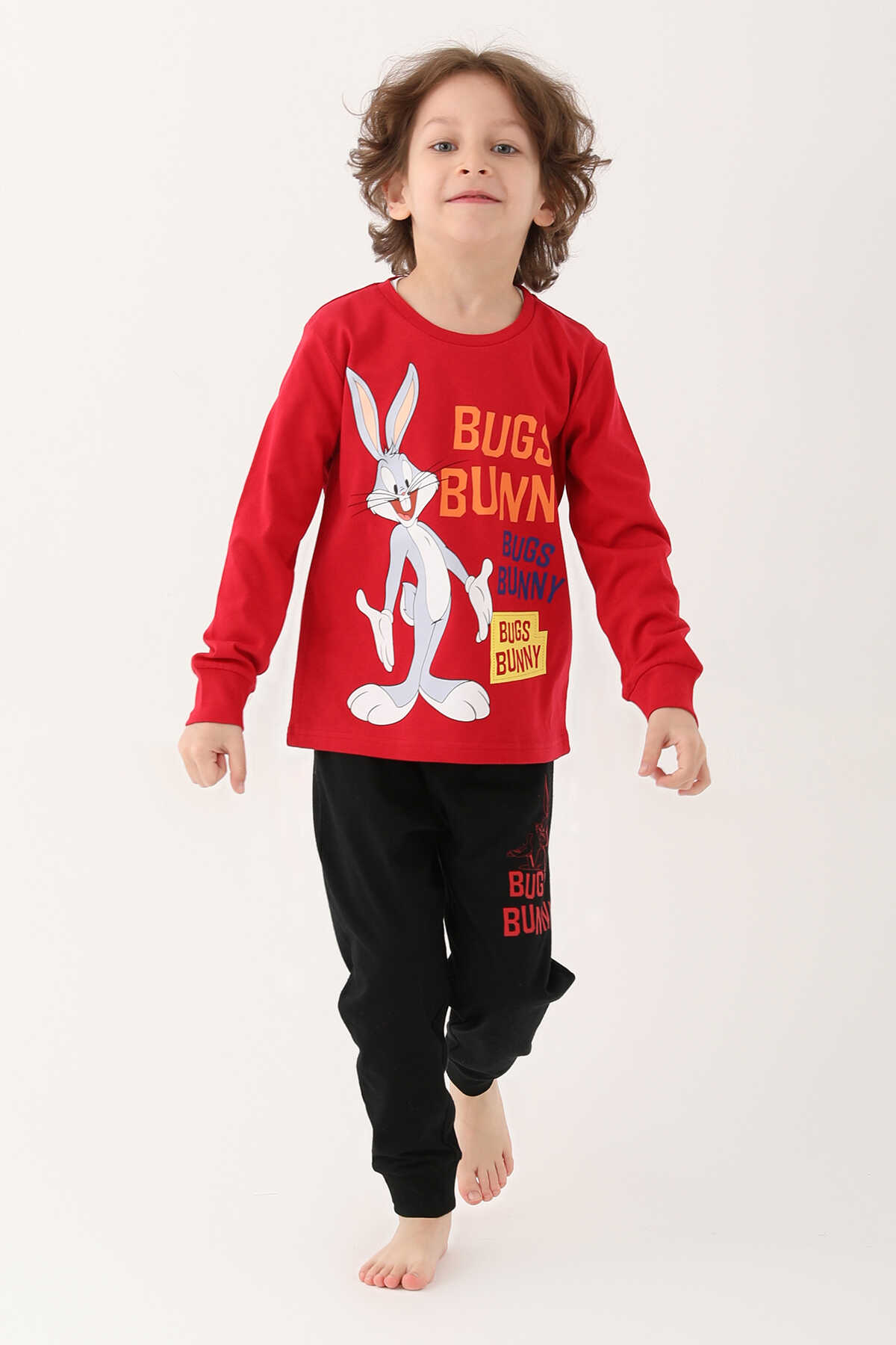 Looney Tunes - Looney Tunes L1611-3 Erkek Çocuk Pijama Kırmızı