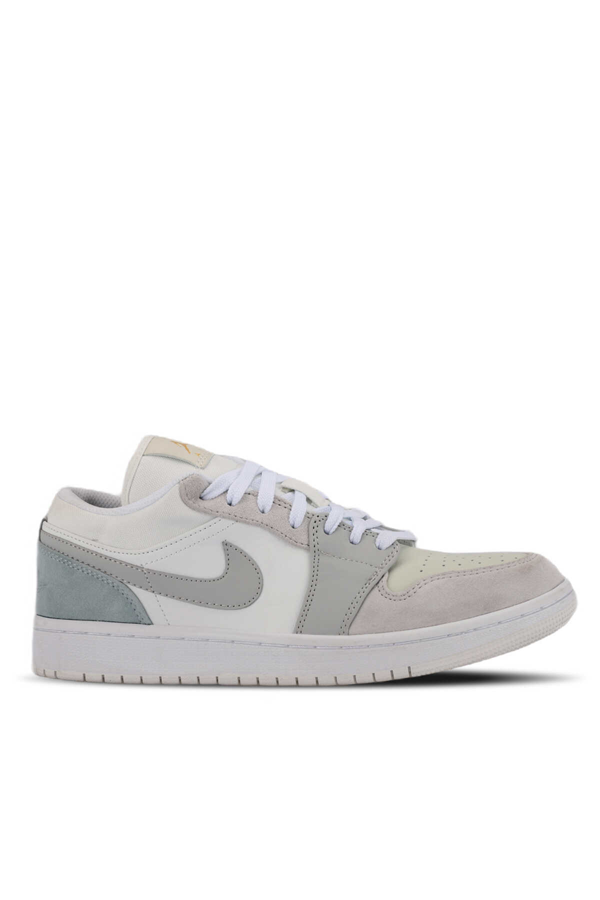 Nike - Nike AIR JORDAN 1 LOW Erkek Sneaker Ayakkabı Beyaz / Gri