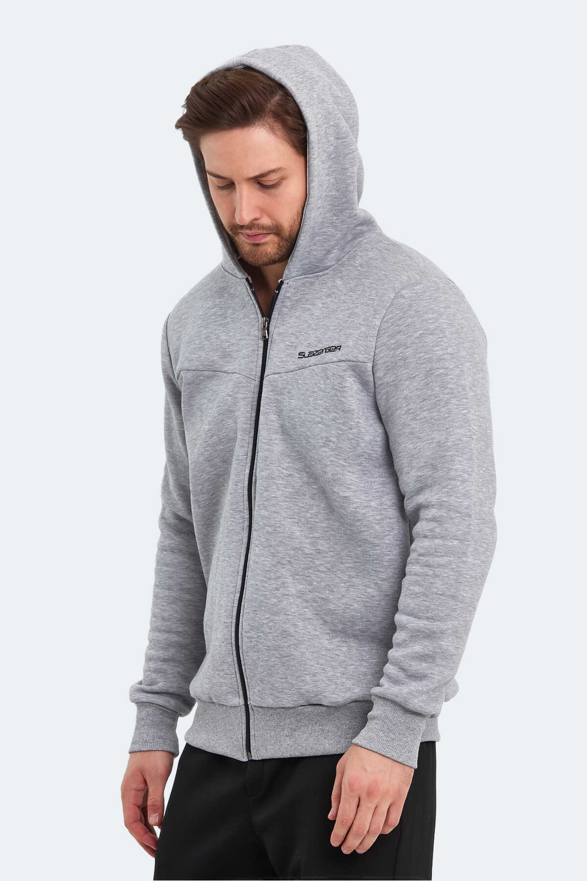 Slazenger - Slazenger BACK Erkek Sweatshirt Gri