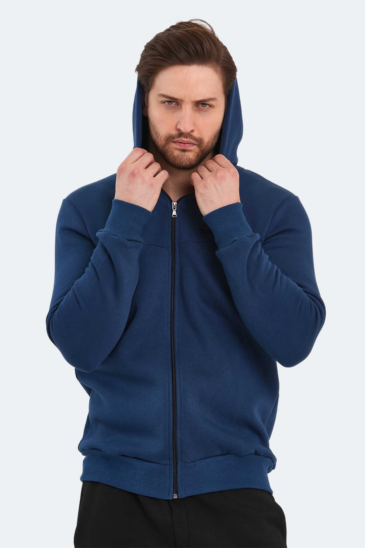 Slazenger - Slazenger BACK Erkek Sweatshirt Indigo