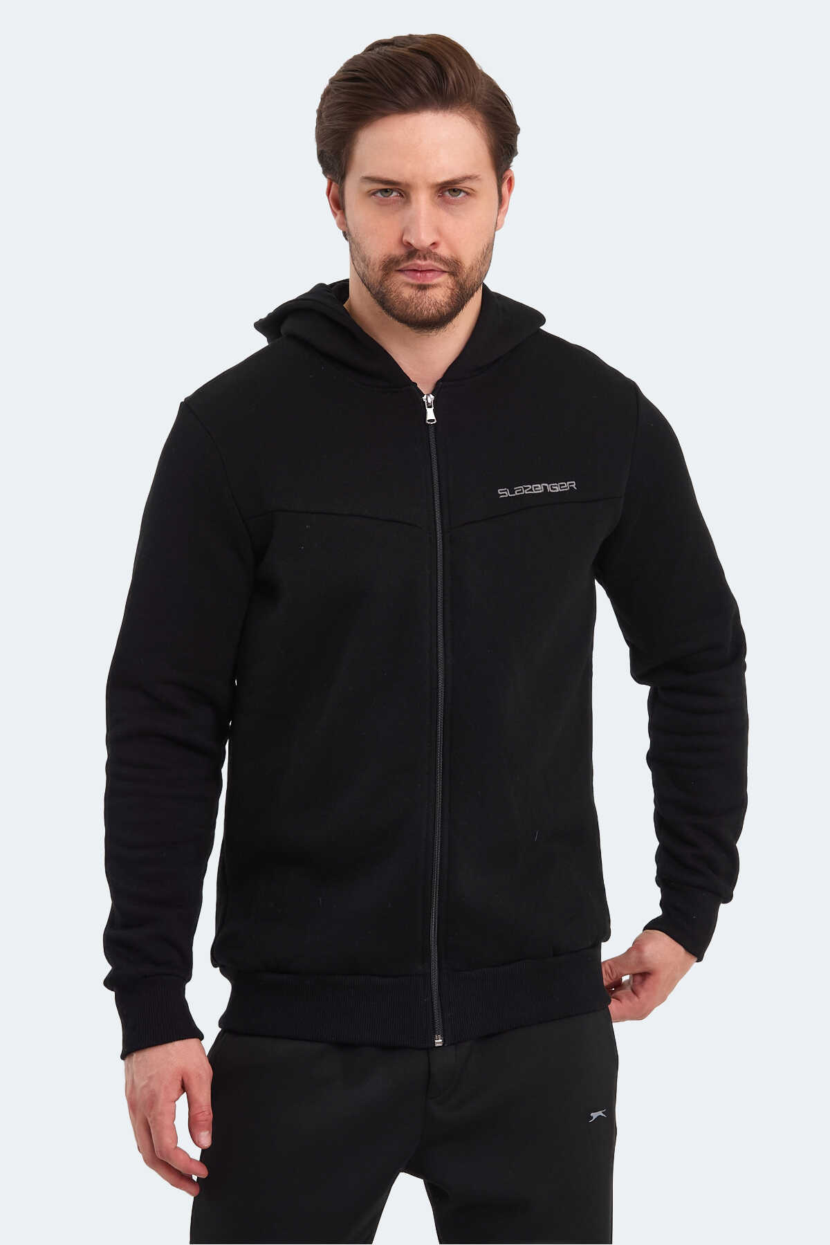 Slazenger - Slazenger BACK Erkek Sweatshirt Siyah