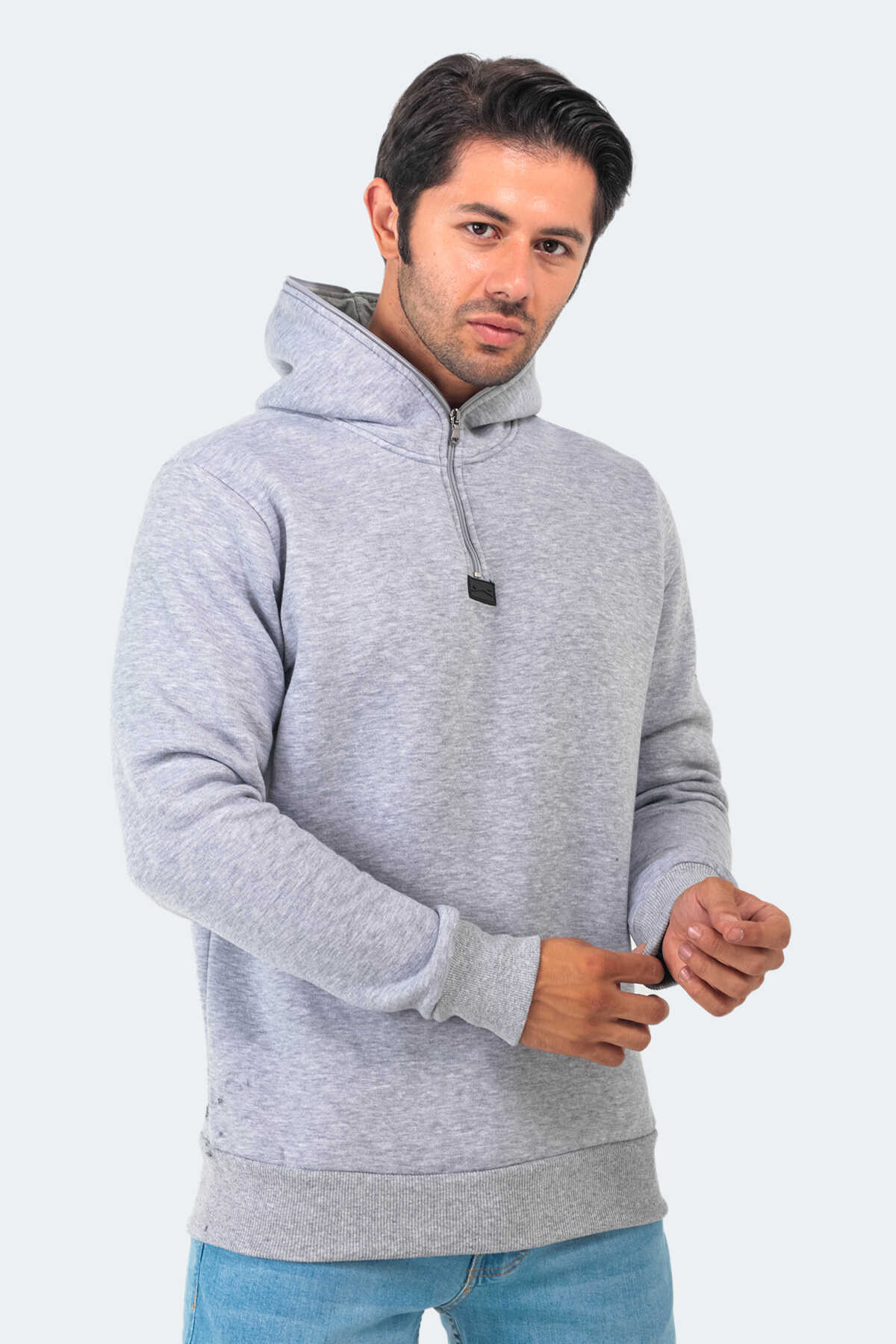 Slazenger - Slazenger BAHA Erkek Sweatshirt Gri