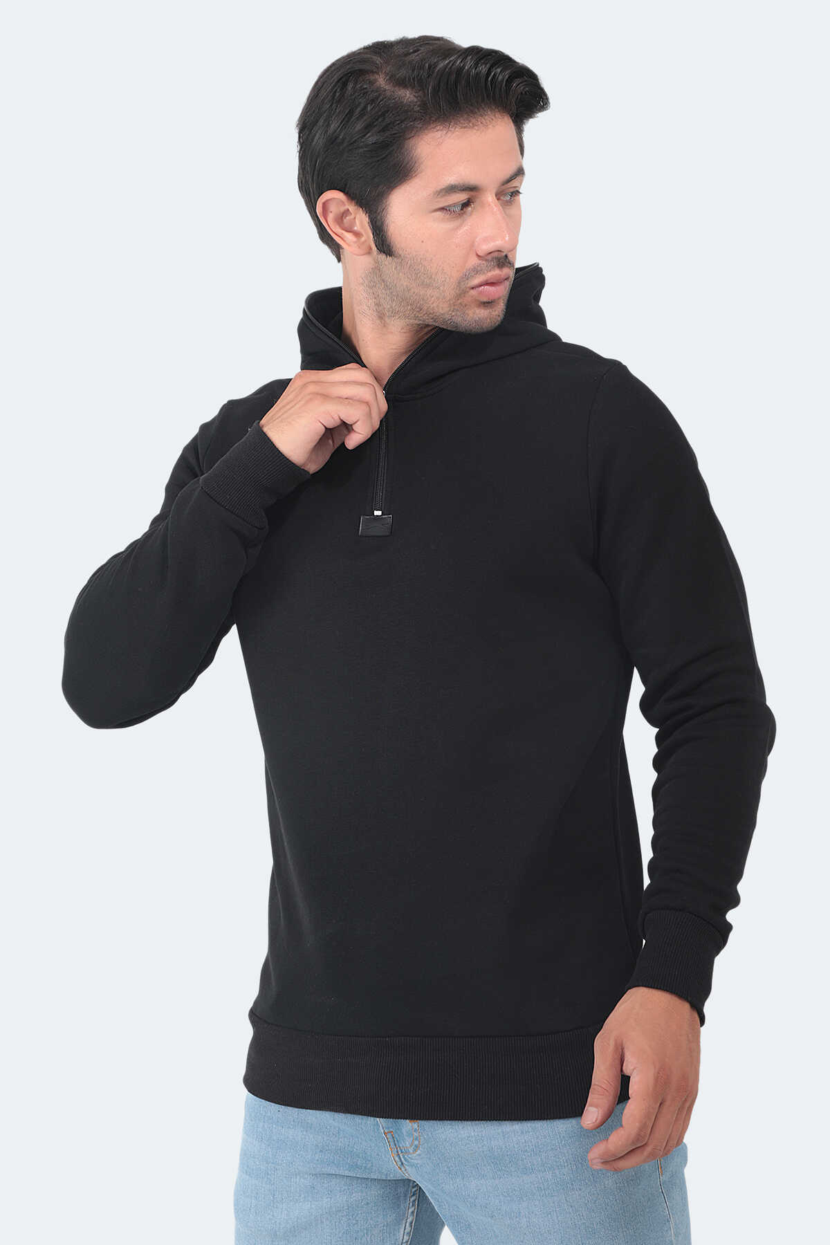 Slazenger - Slazenger BAHA Erkek Sweatshirt Siyah