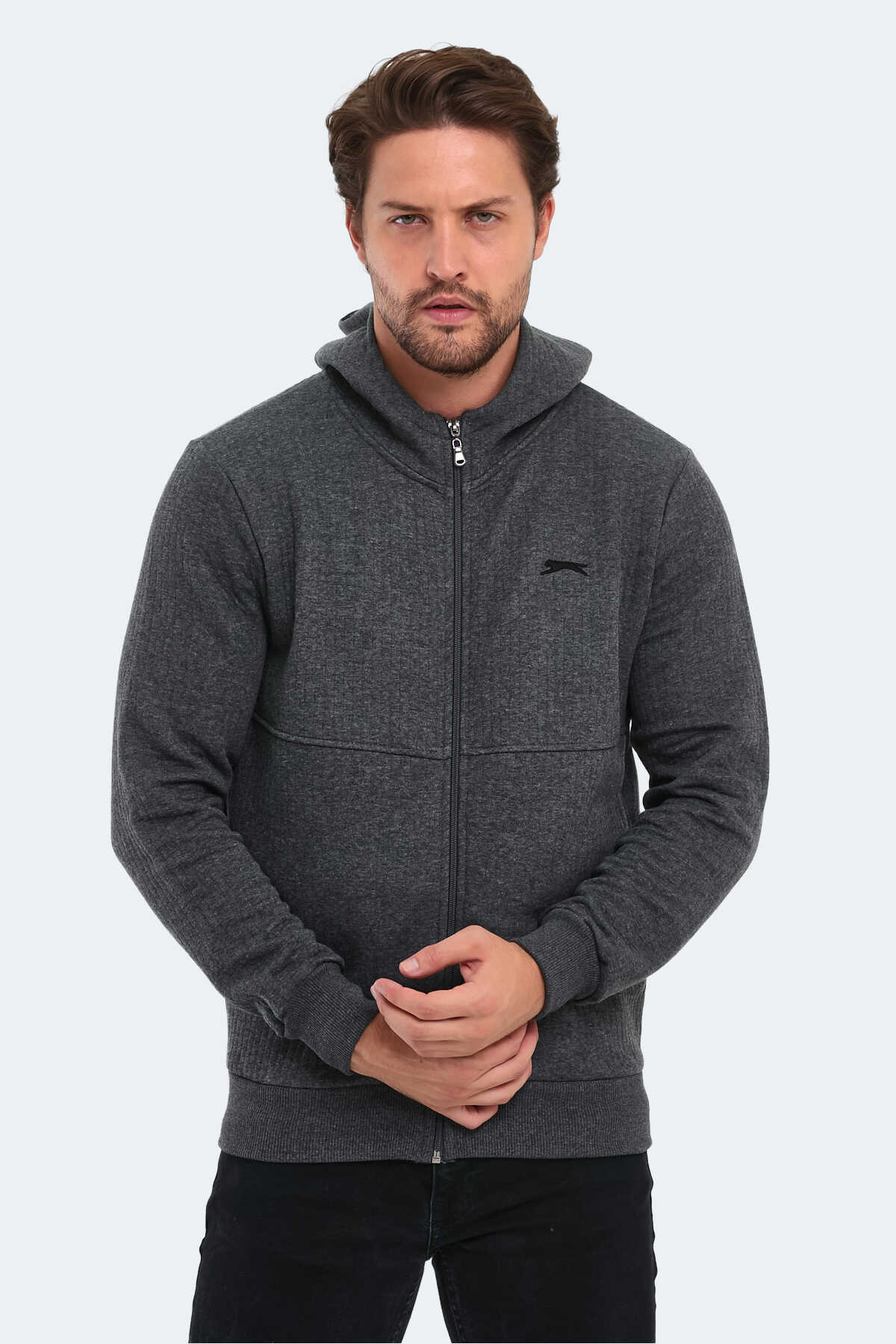 Slazenger - Slazenger BANKY IN Erkek Sweatshirt Antrasit