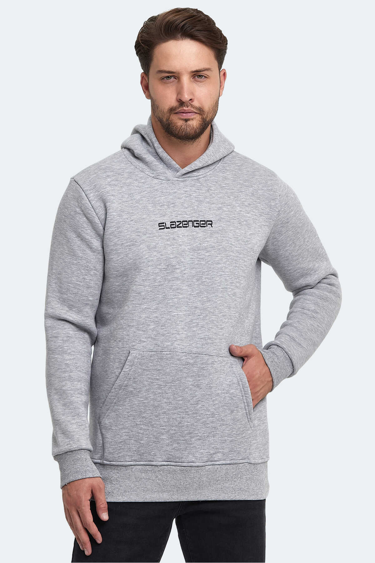 Slazenger - Slazenger BUSTER Erkek Sweatshirt Gri