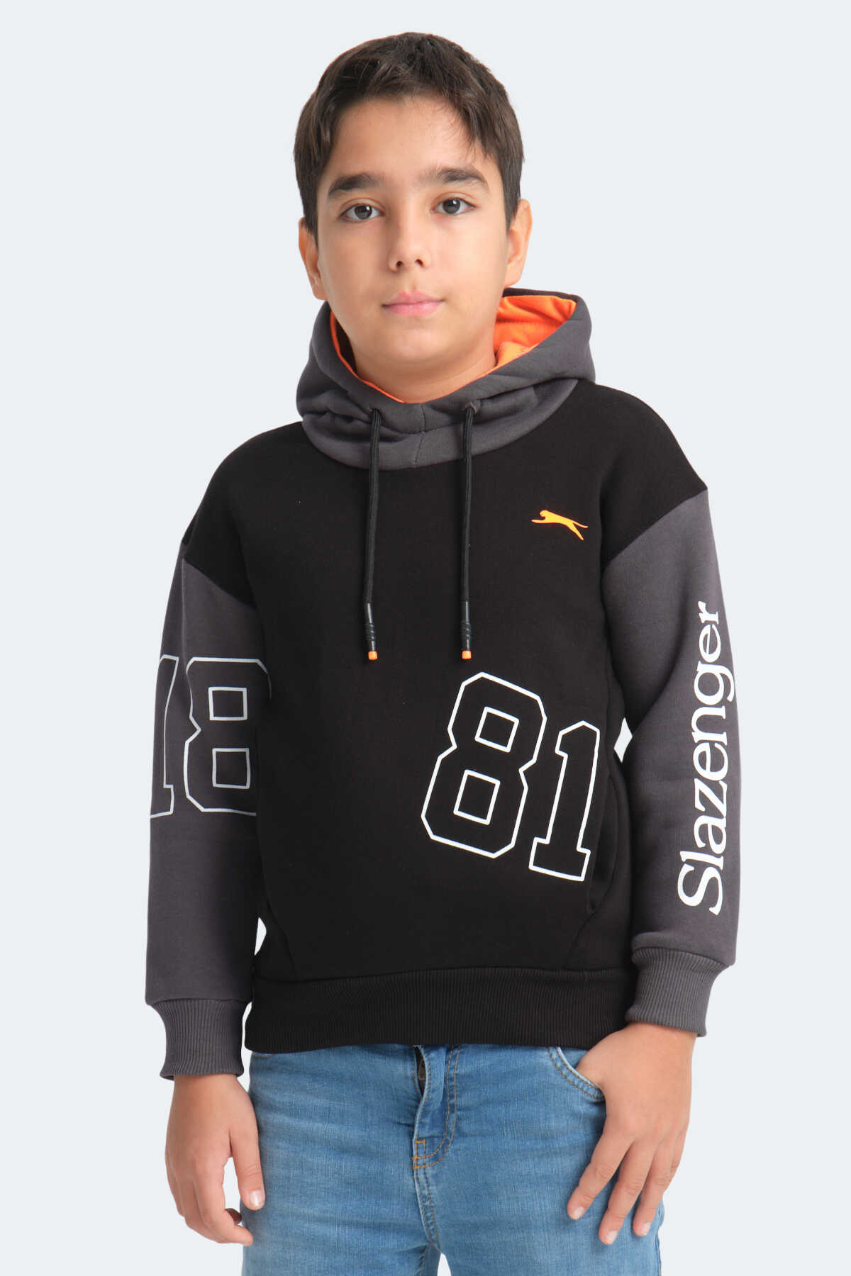 Slazenger - Slazenger DJURO Unisex Çocuk Sweatshirt Siyah