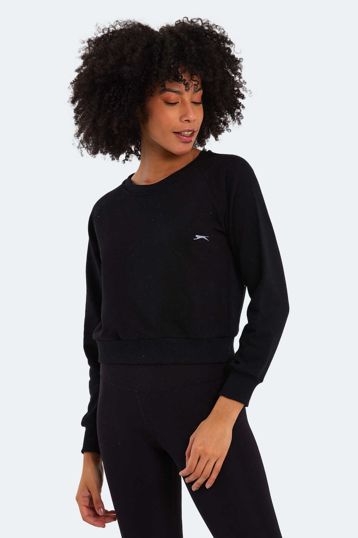 Slazenger - Slazenger KAITO Kadın Sweatshirt Siyah