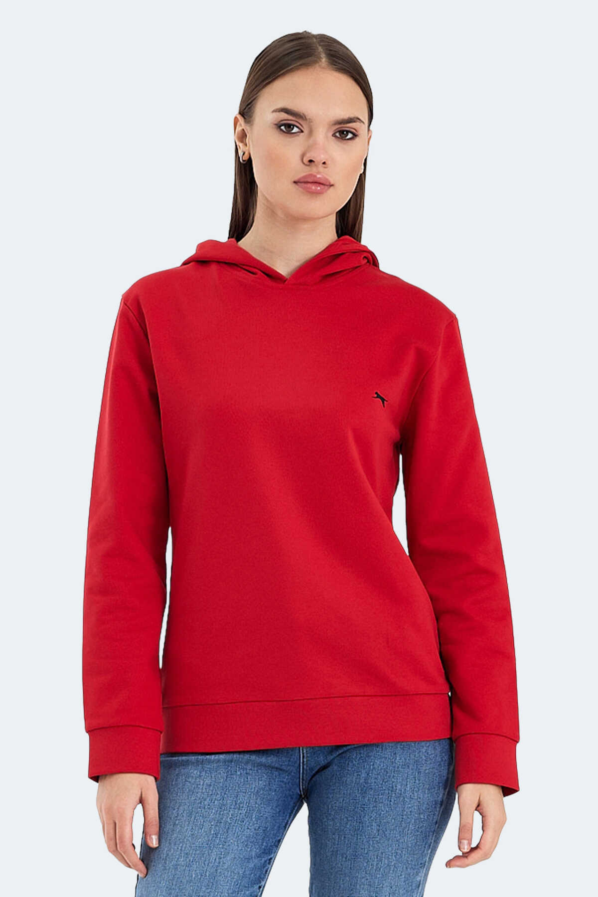 Slazenger - Slazenger KATHY IN Kadın Sweatshirt Kırmızı