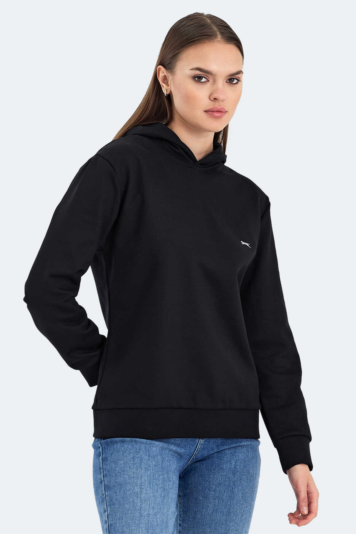 Slazenger - Slazenger KATHY IN Kadın Sweatshirt Siyah