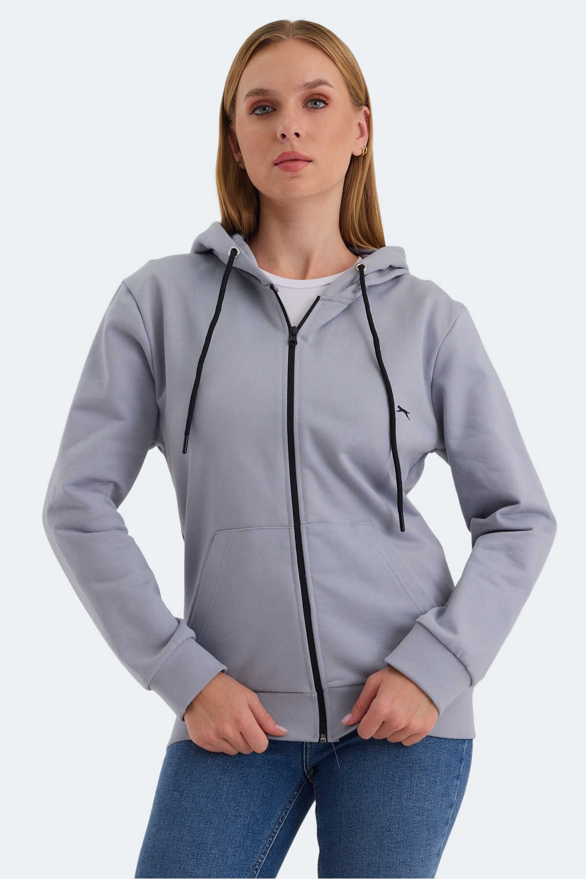 Slazenger - Slazenger KATYA Kadın Sweatshirt Gri