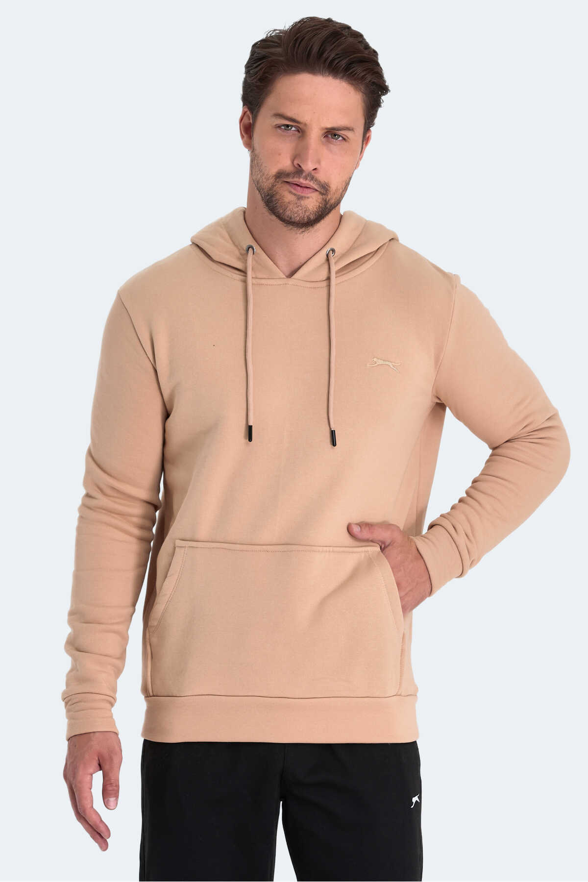 Slazenger - Slazenger KEANS IN Erkek Sweatshirt Açık Kahve