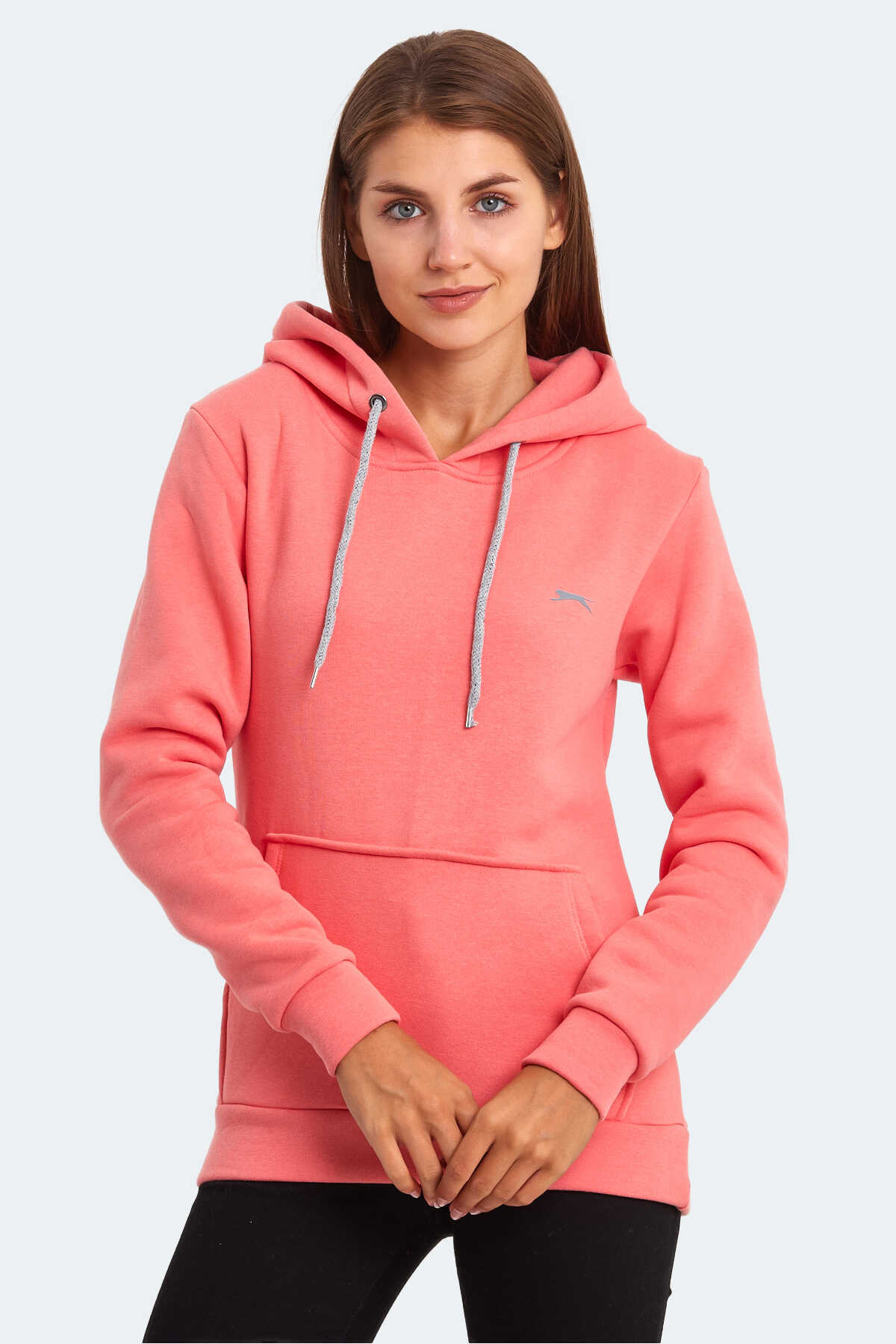 Slazenger - Slazenger KESHIAN IN Kadın Sweatshirt Mercan