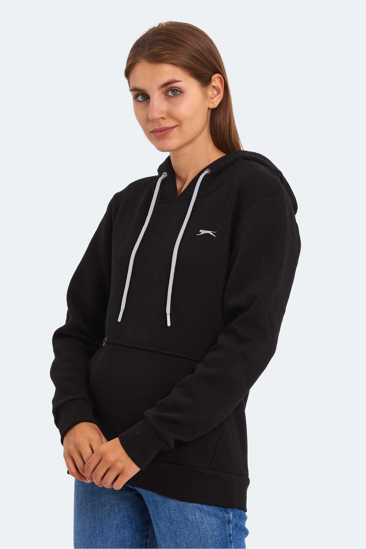 Slazenger - Slazenger KESHIAN IN Kadın Sweatshirt Siyah