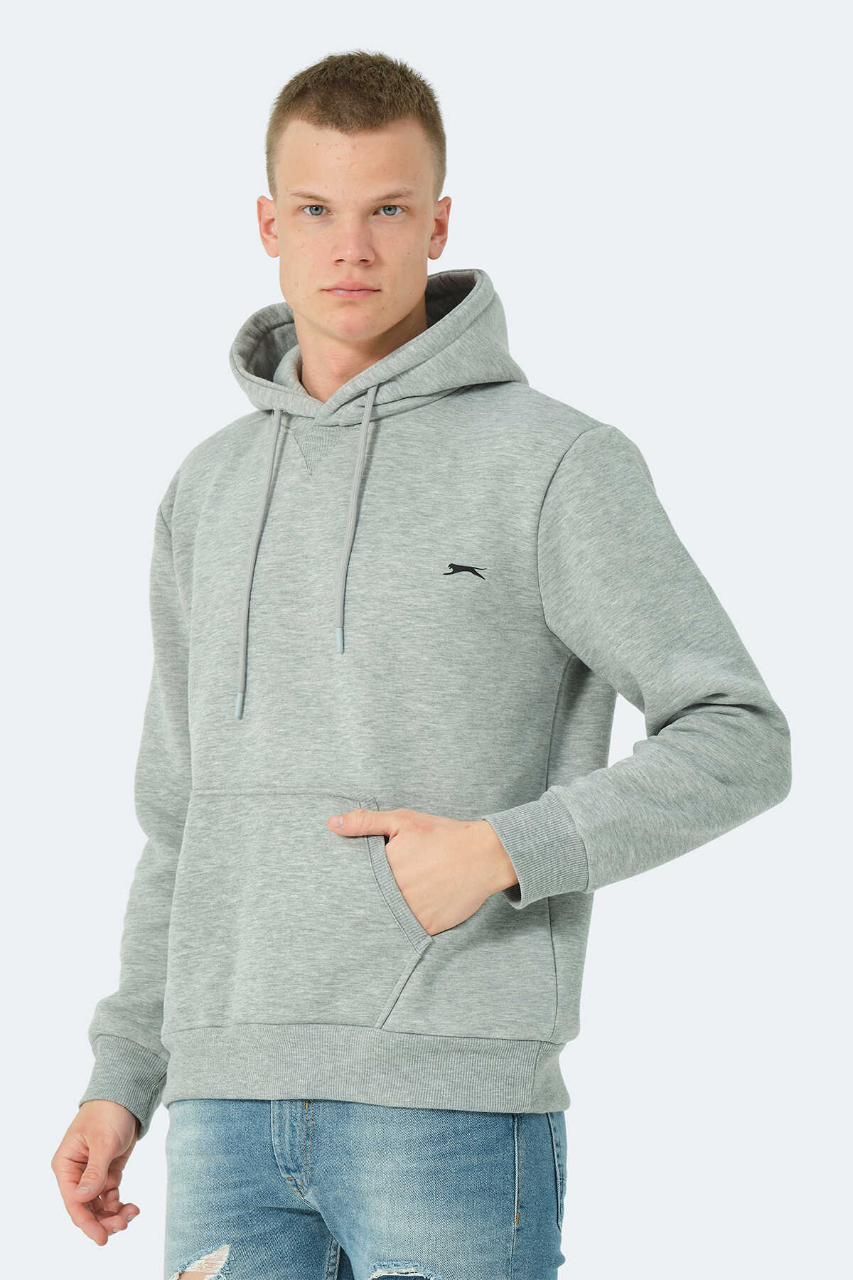 Slazenger - Slazenger KEV I Erkek Sweatshirt Gri