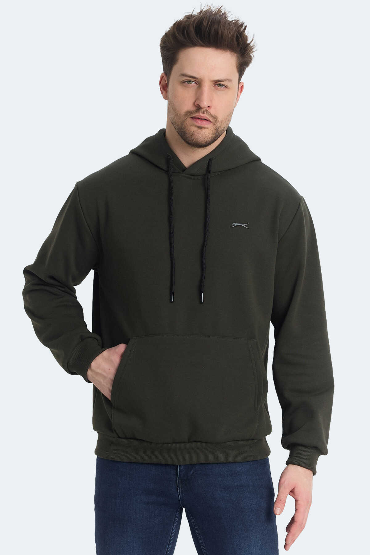 Slazenger - Slazenger KICKSON Erkek Sweatshirt Haki