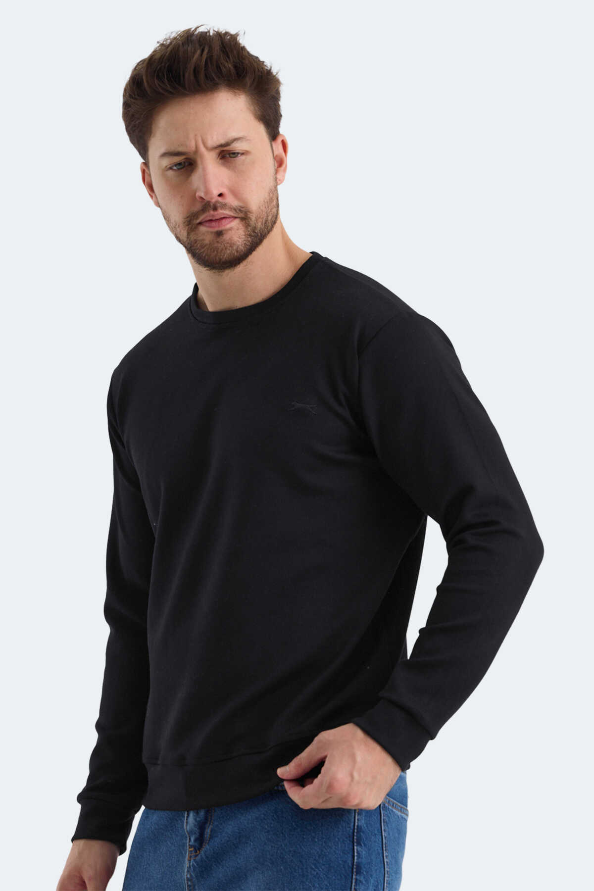 Slazenger - Slazenger KLARIS I Erkek Sweatshirt Siyah