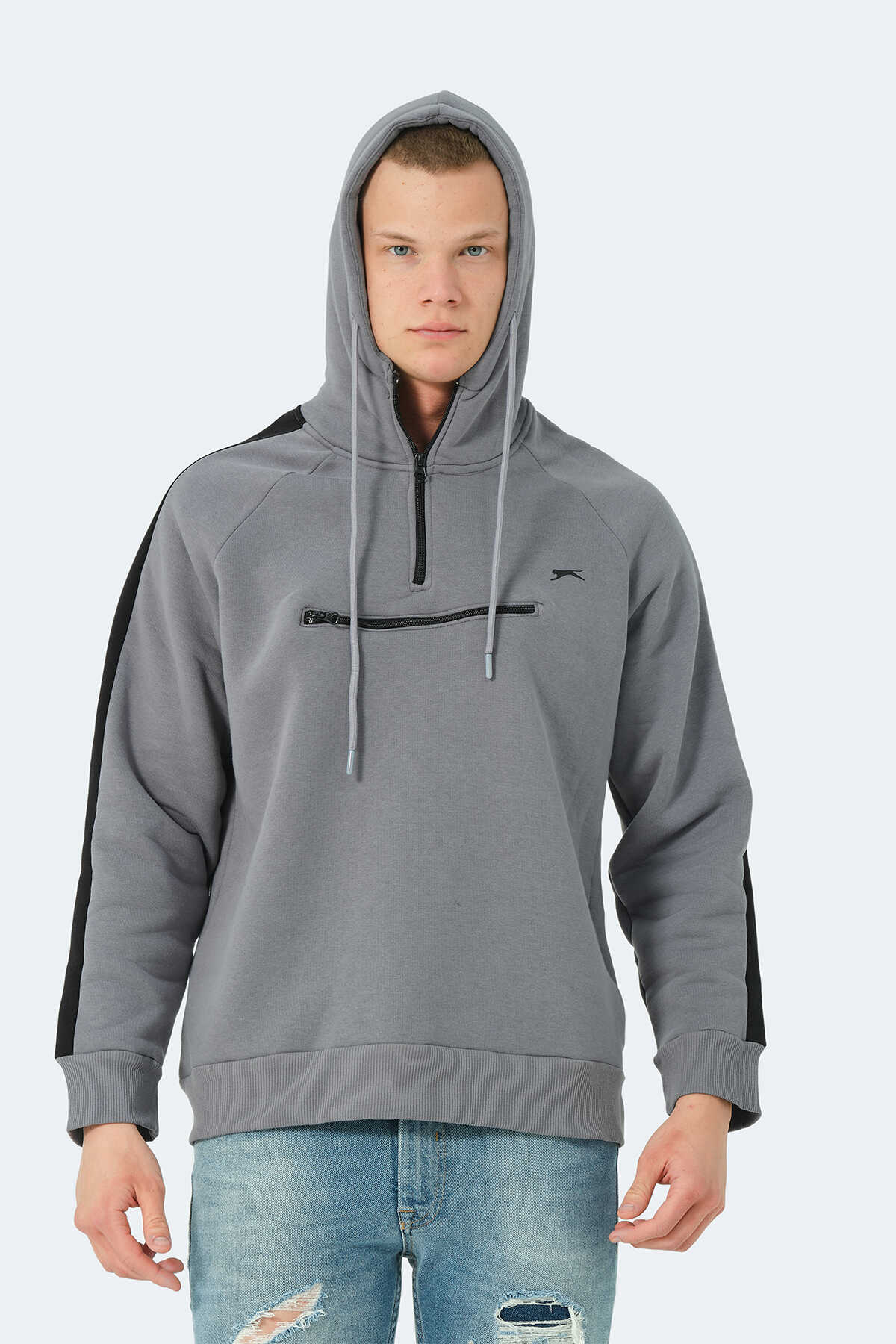 Slazenger - Slazenger KLEMENT IN Erkek Sweatshirt Koyu Gri