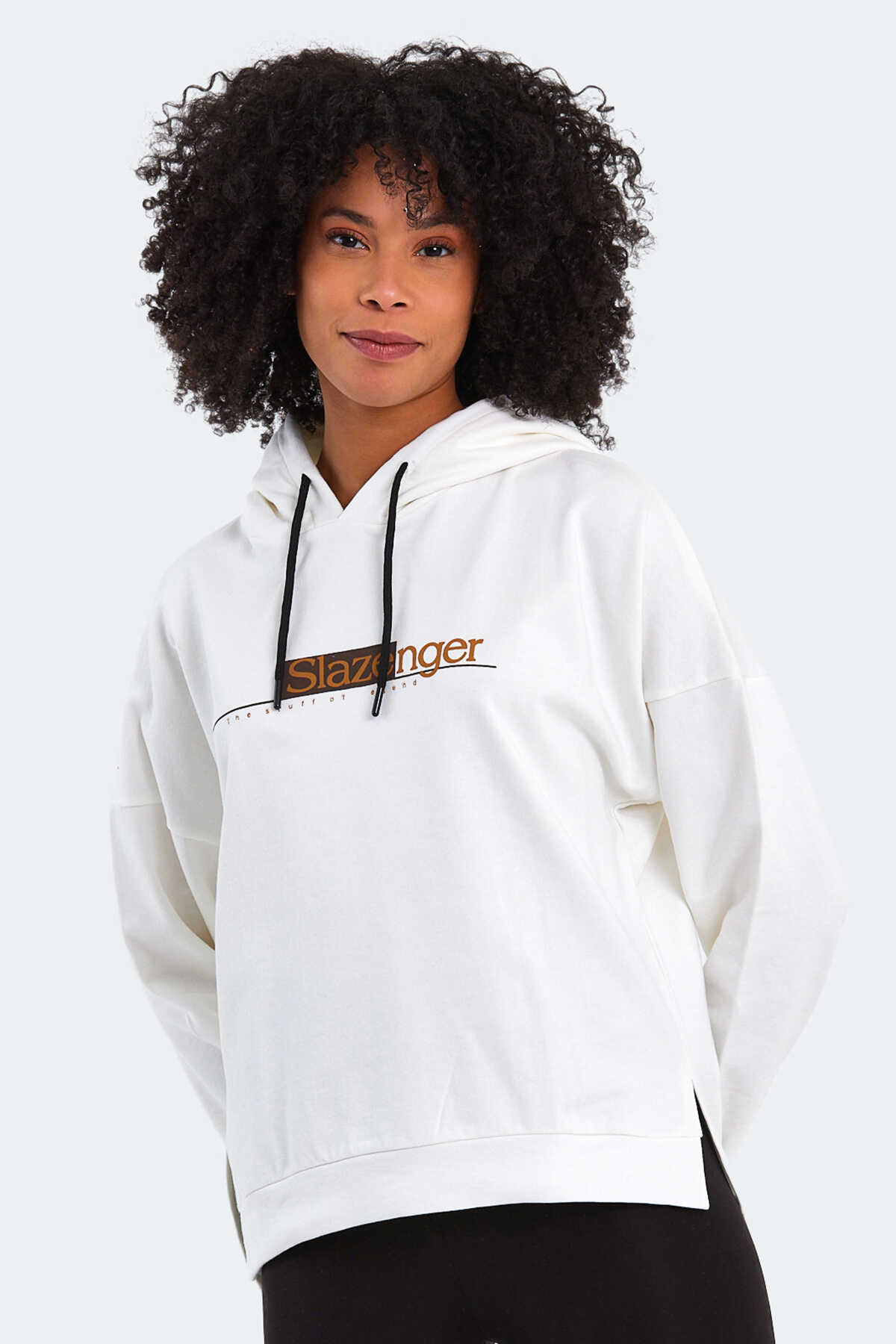 Slazenger - Slazenger MAGNET Kadın Sweatshirt Krem