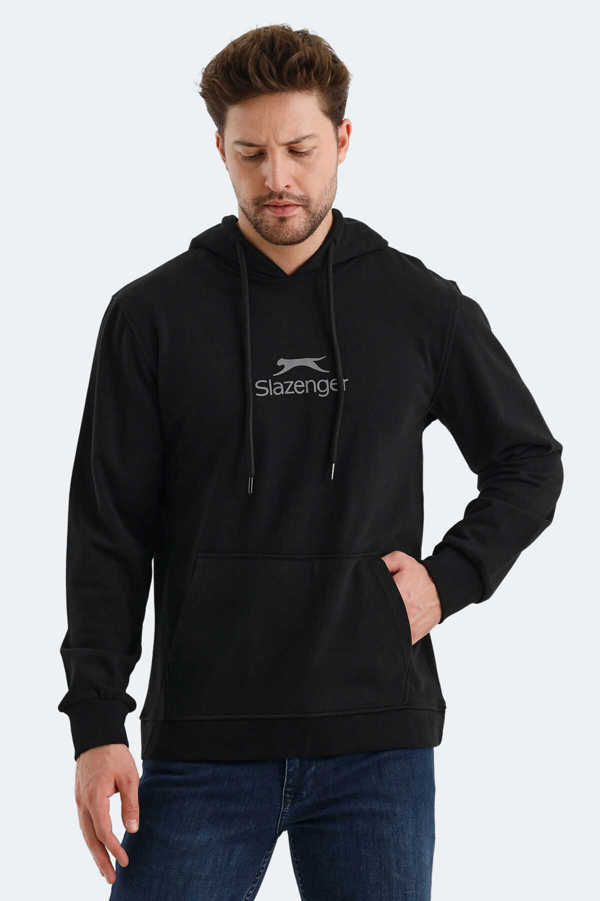 Slazenger - Slazenger ONCA Erkek Sweatshirt Siyah