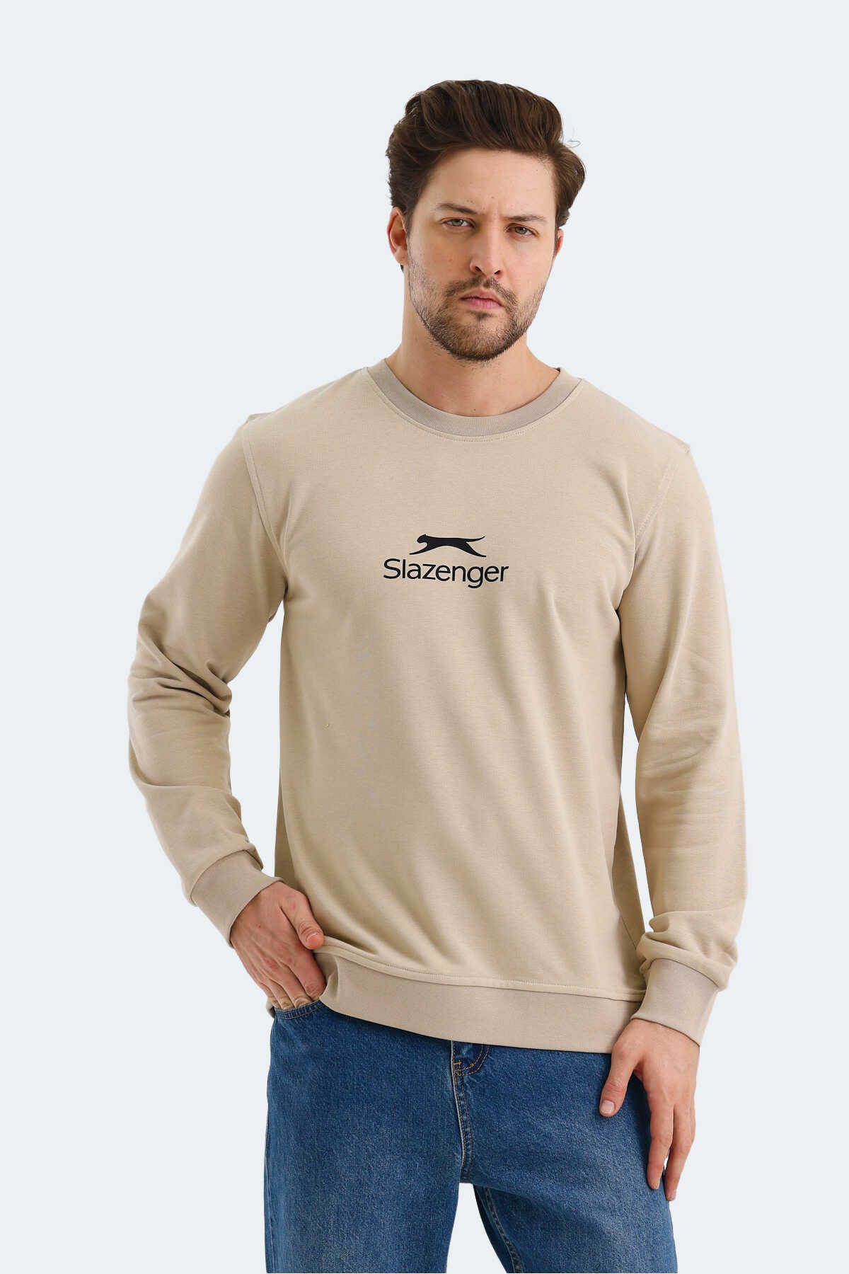 Slazenger - Slazenger ORTWIN Erkek Sweatshirt Bej