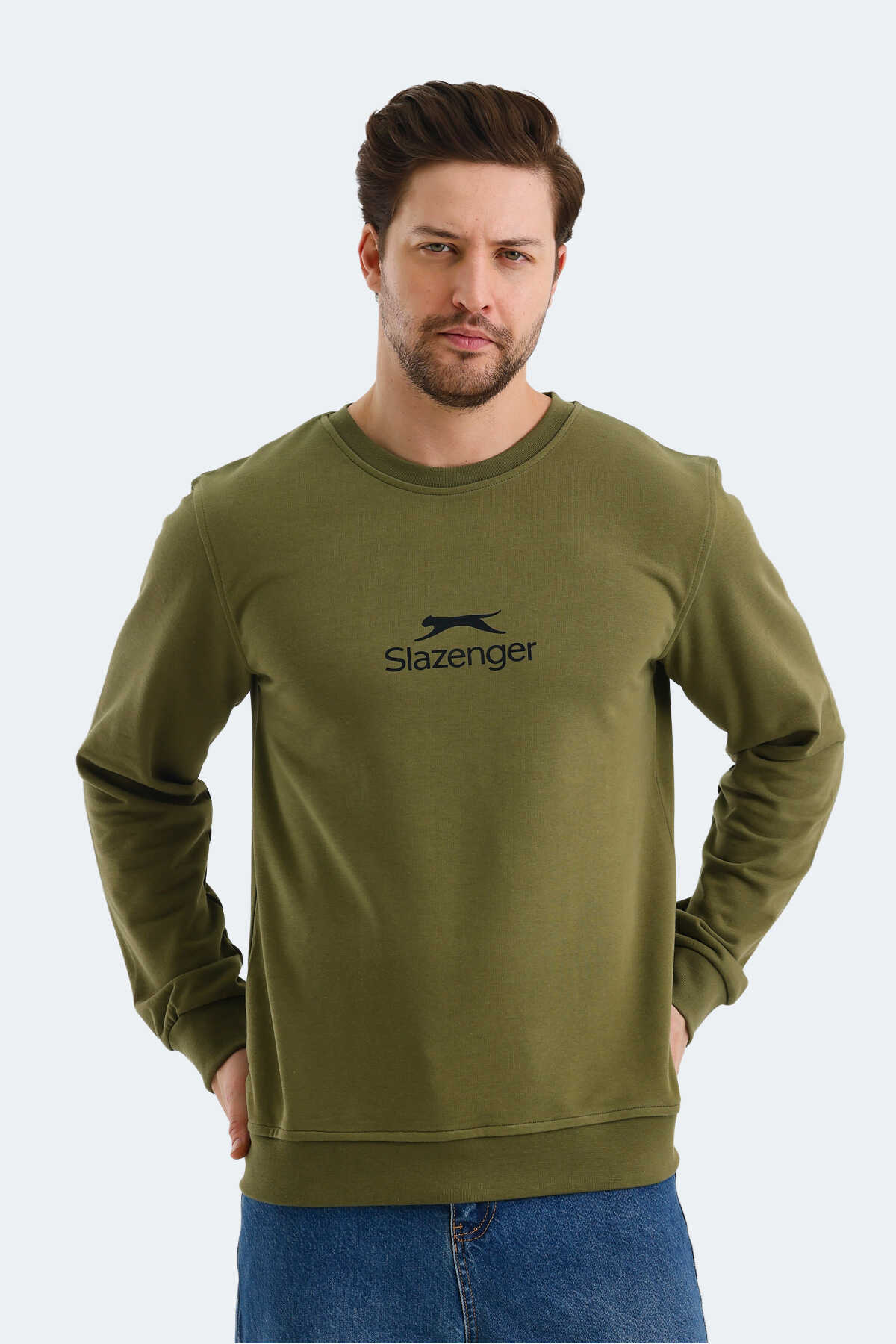 Slazenger - Slazenger ORTWIN Erkek Sweatshirt Haki