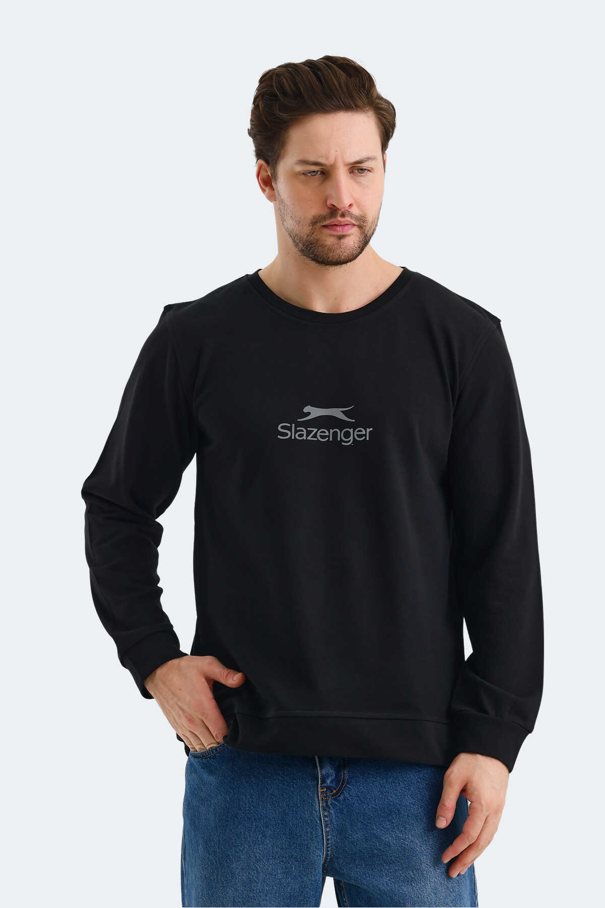 Slazenger - Slazenger ORTWIN Erkek Sweatshirt Siyah