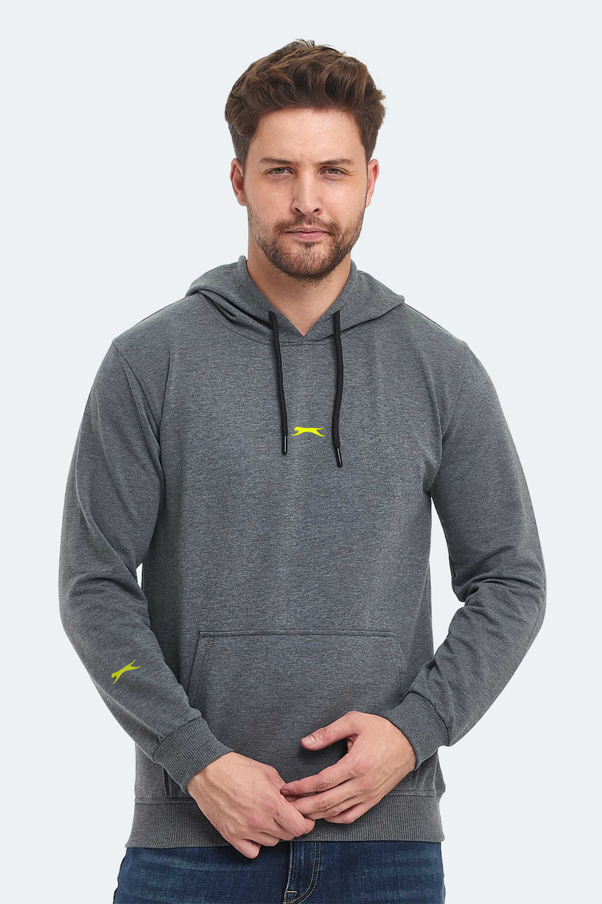 Slazenger - Slazenger OSLO IN Erkek Sweatshirt Koyu Gri