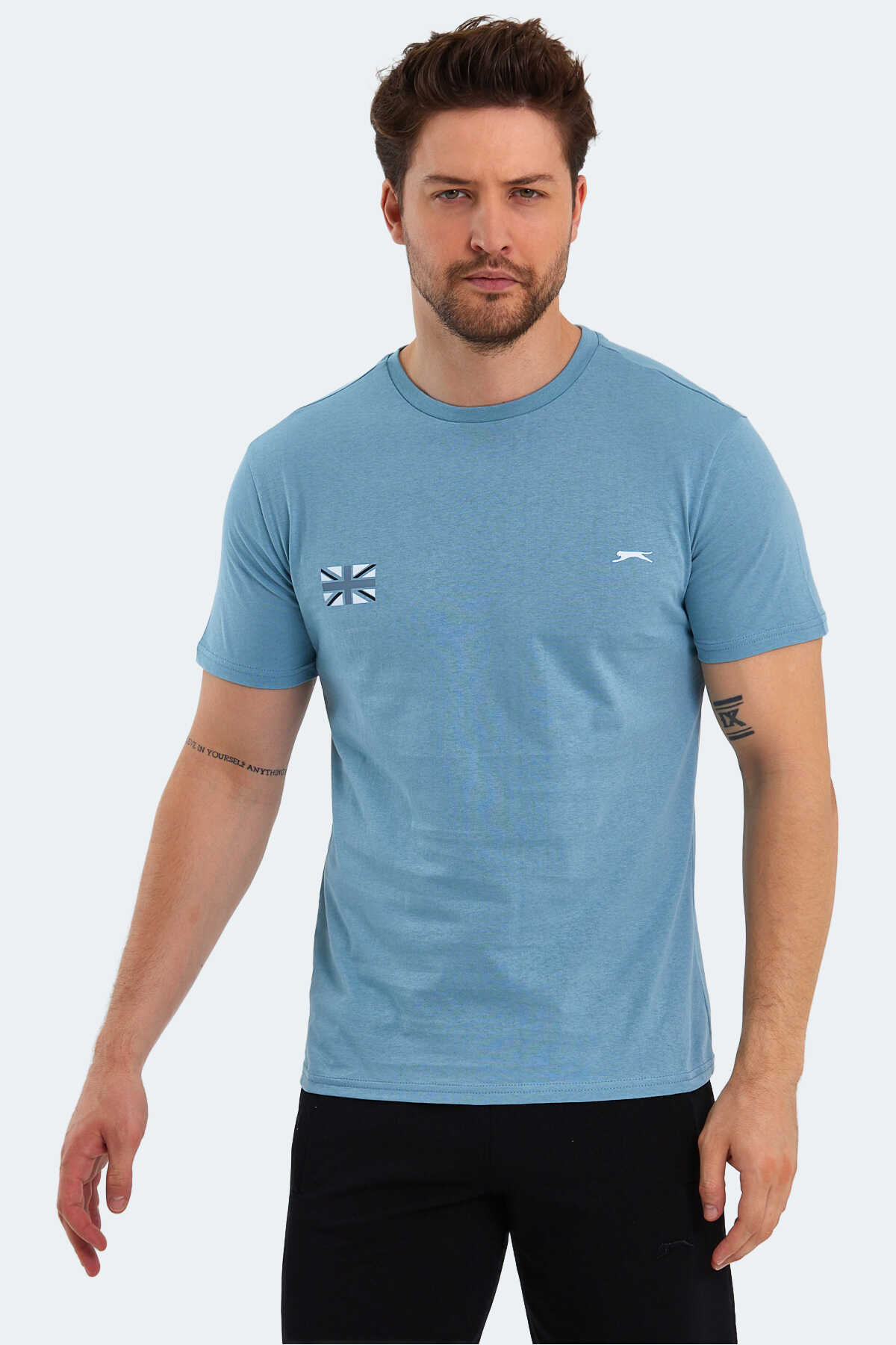 Slazenger - Slazenger PACET Erkek Slim Fit Tişört Mavi