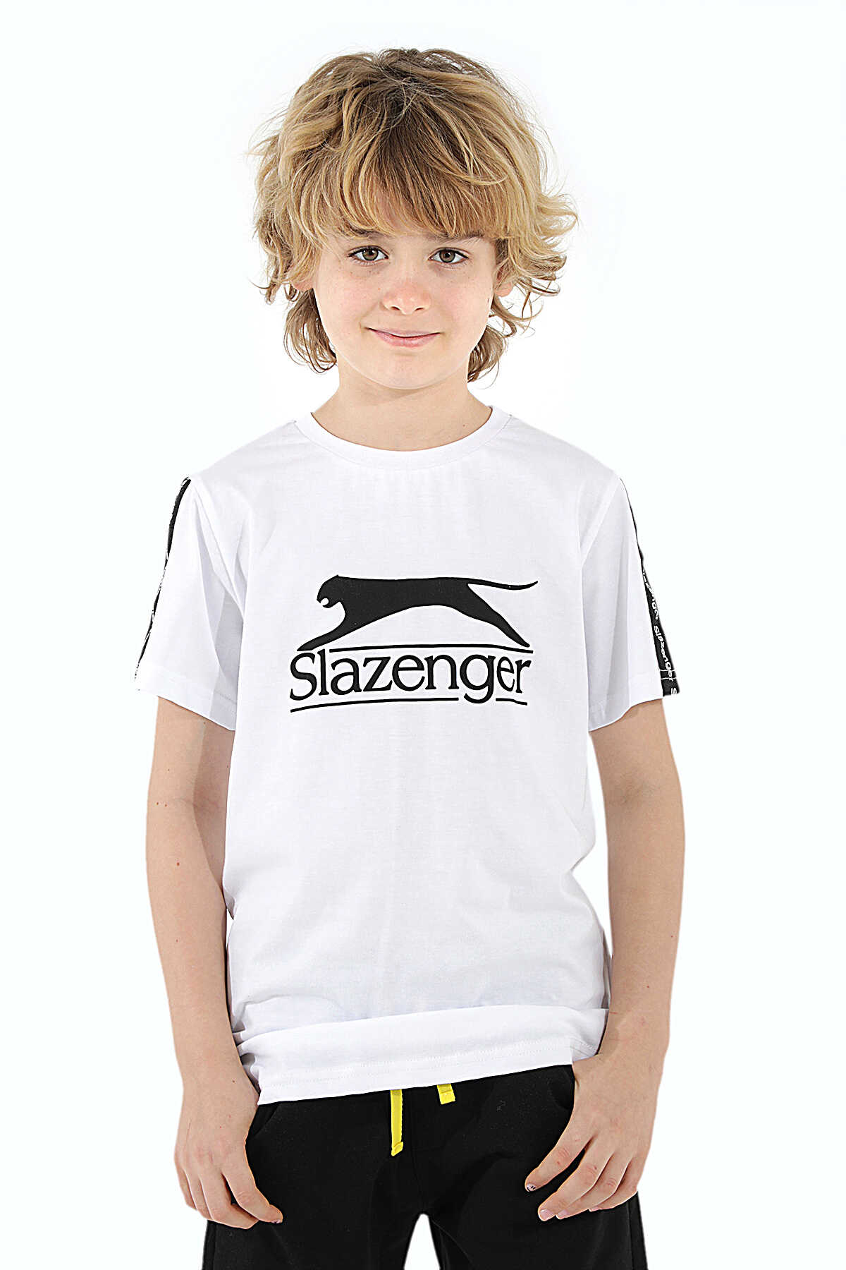 Slazenger - Slazenger PARSIFAL Erkek Çocuk T-Shirt Beyaz