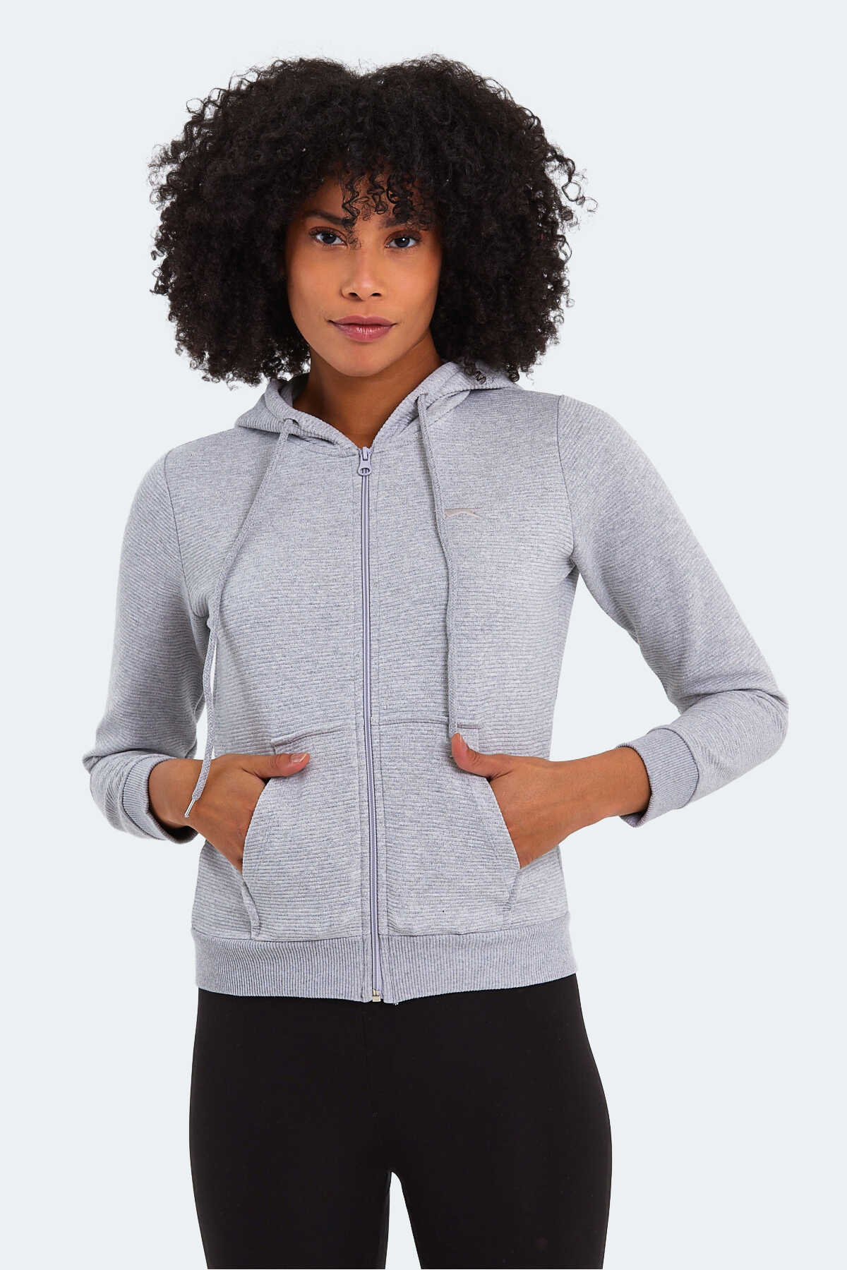 Slazenger - Slazenger PEMA I Kadın Sweatshirt Gri