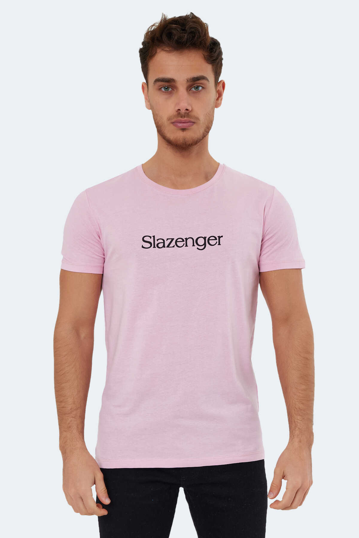 Slazenger - Slazenger SABE I Erkek Tişört Açık Pembe