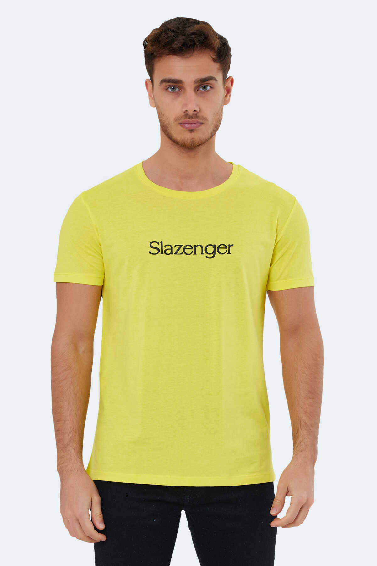 Slazenger - Slazenger SABE I Erkek Tişört Sarı