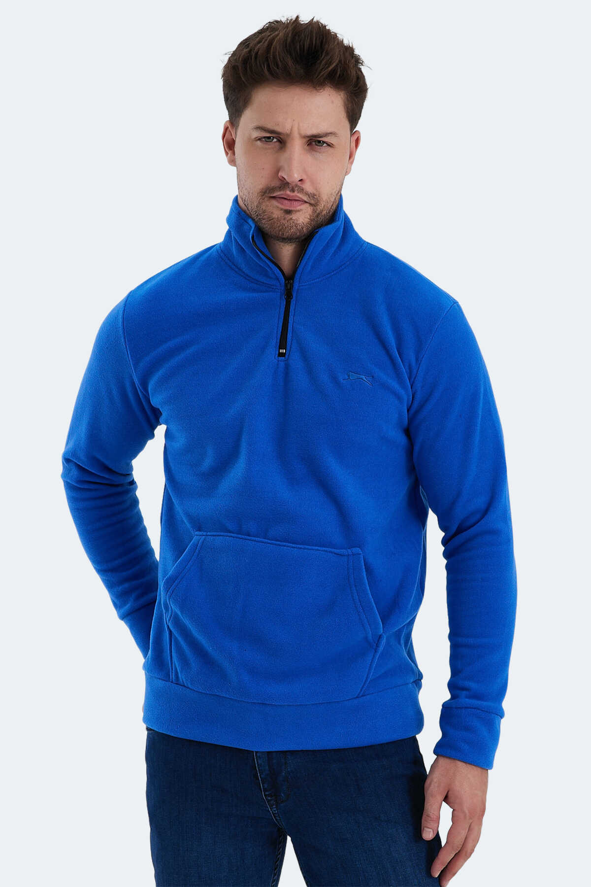 Slazenger - Slazenger SOLID IN Erkek Polar Saks Mavi