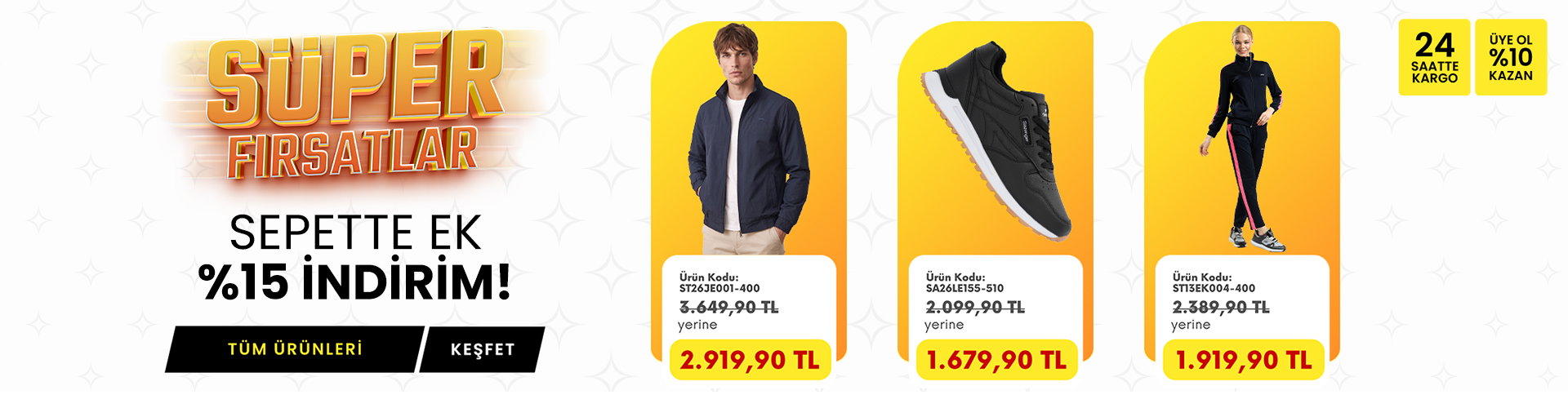 Sepette Ek %15 İndirim