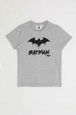Batman - Batman L1578-2 Erkek Çocuk Gri Melanj Tişört