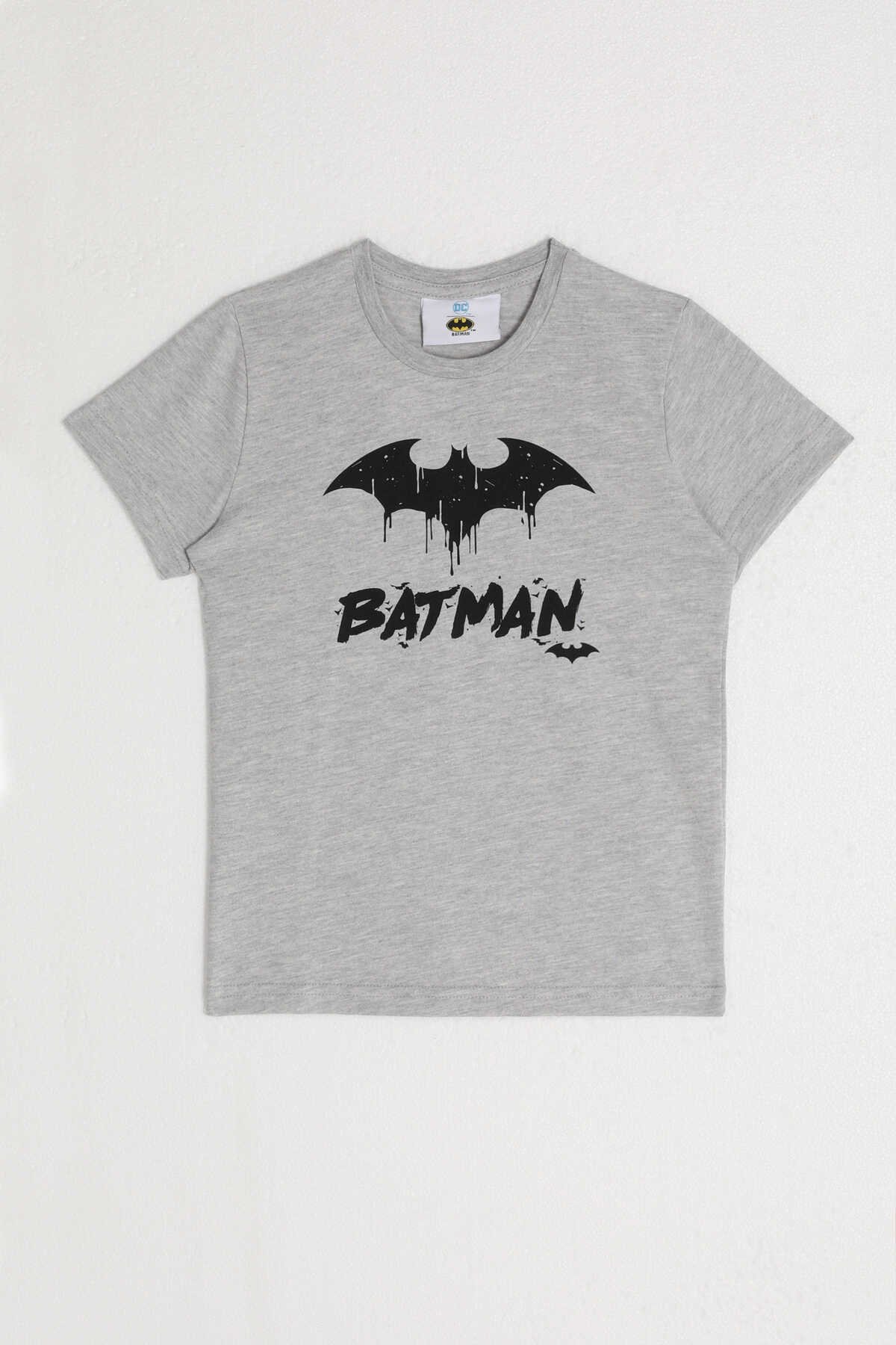 Batman - Batman L1578-2 Erkek Çocuk T-Shirt Gri / Melanj