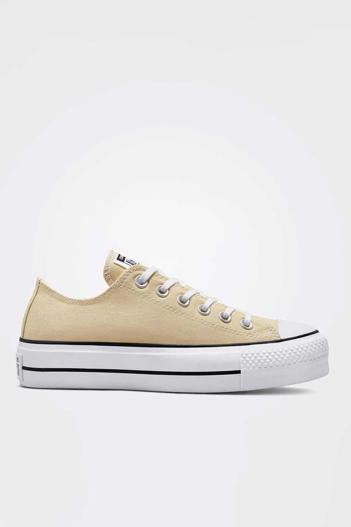 Converse - Converse CTAS LIFT OX Unisex Sneaker Ayakkabı Bej / Beyaz