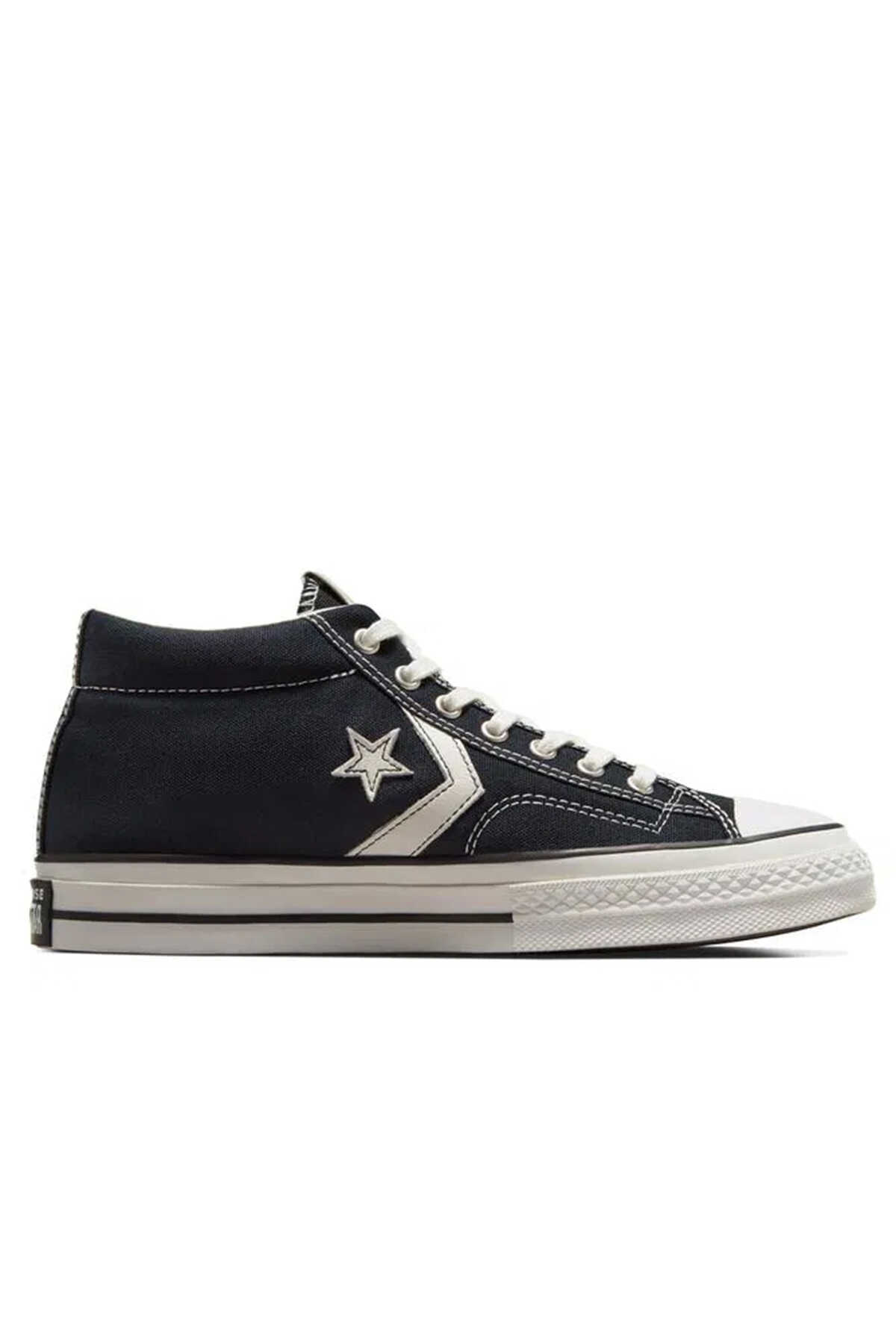 Converse - Converse STAR PLAYER 76 MID Unisex Sneaker Ayakkabı Siyah / Beyaz