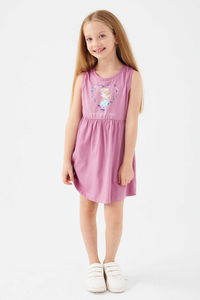 Frozen - Frozen D4767-3 Kız Çocuk Açık Leylak Gecelik