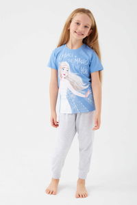 Frozen - Frozen D4772-3 Kız Çocuk Indigo Pijama