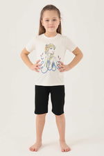 Frozen - Frozen D4803-2 Kız Çocuk Krem Pijama