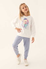 Frozen - Frozen D4825-3 Kız Çocuk Kar Melanj Eşofman Takımı