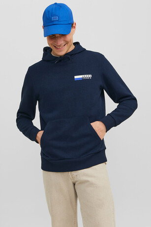 Jack & Jones 12233599 Erkek  Lacivert Sweatshırt 