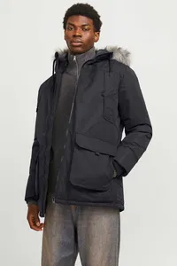 Jack & Jones - Jack & Jones 12258406 Erkek Siyah Mont & Kaban