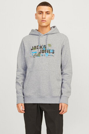 Jack & Jones 12261670 Erkek  Gri Sweatshırt 