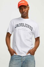 Jack & Jones - Jack & Jones JJECALEB Erkek Beyaz Tişört Jack & Jones - Jack & Jones JJECALEB Erkek Beyaz Tişört
