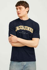 Jack & Jones - Jack & Jones JJECALEB Erkek Lacivert Tişört Jack & Jones - Jack & Jones JJECALEB Erkek Lacivert Tişört