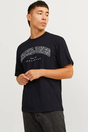 Jack & Jones JJECALEB Erkek  Siyah Tişört 