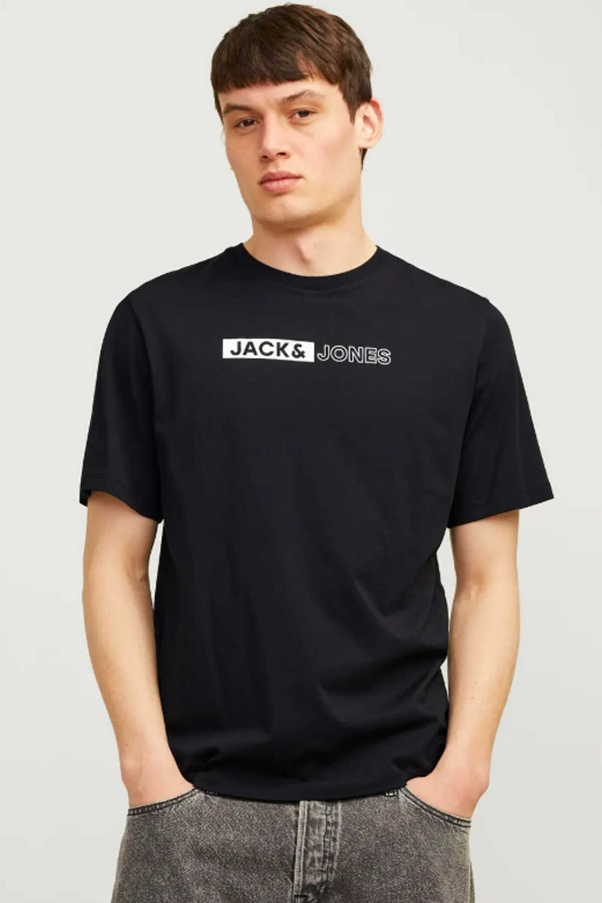 Jack & Jones - Jack & Jones JJECORP LOGO TEE PLAY Erkek Tişört Siyah