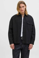 Jack & Jones - Jack & Jones JJEDOVER OVERSHIRT LS Erkek Siyah Gömlek